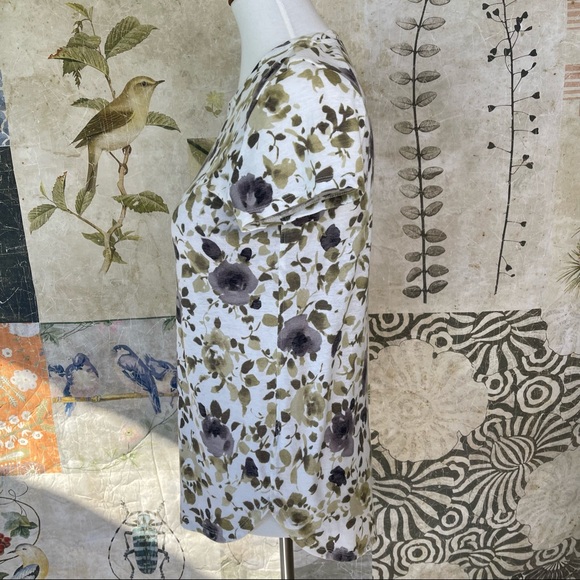 Anthropologie 9-H15 STCL Floral Short Sleeve Tee - Picture 3 of 16